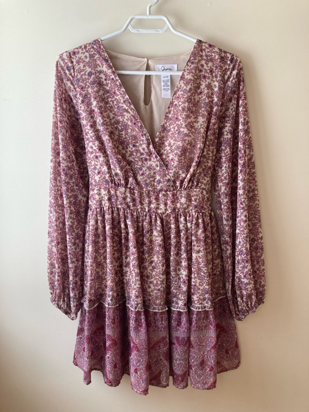 Japna Floral Long Sleeve Boho Dress